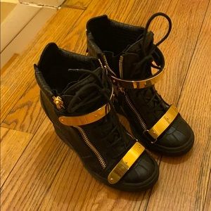 Wedge sneaker boots only worn three times.: